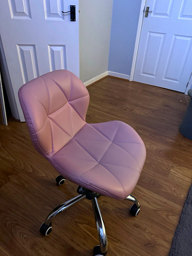 Pink faux leather - pink, swivel