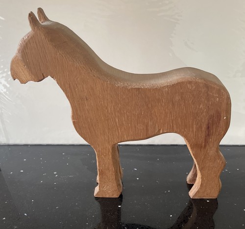 Vintage wooden folk art horse - folk,