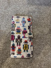 Cath Kidston Robot Print Oil Cloth Large Travel Wallet