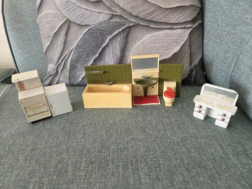 Vintage dolls house furniture - dolls,
