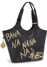 NWT KIPLING KI4413 MINIONS CICELY DRAGON SCALE BLACK JACQUARD TOTE SHOPPING BAG