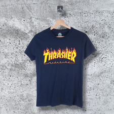 Thrasher Magazine T-Shirt Small S Mens Black Short Sleeve Skateboarding Tee Top