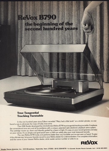 1978 revox b790 turntable - 1978,