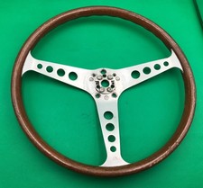 Genuine 60's "LES LESTON - GRAND PRIX " 15inch Woodrim Steering Wheel  (LL9)