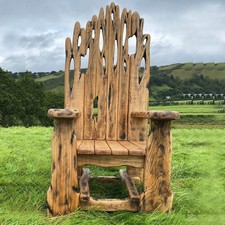 Rustic Oak Throne