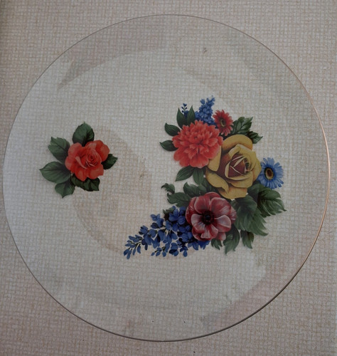 Vinage clear glass floral - vinage,