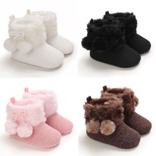 Baby Girls  Prewalker Pram Shoes NewbornToddlers Fur Boots Winter House Slippers