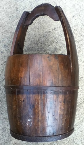 Decorative wooden barrel coal - wooden,