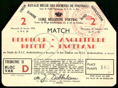 Ticket 1970 belgium - ticket,