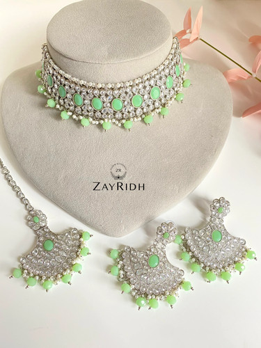 Sania mint choker necklace - sania,