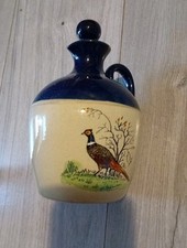 VINTAGE SALT GLAZE BOTTLE LINDISFARNE MEAD PHEASANT