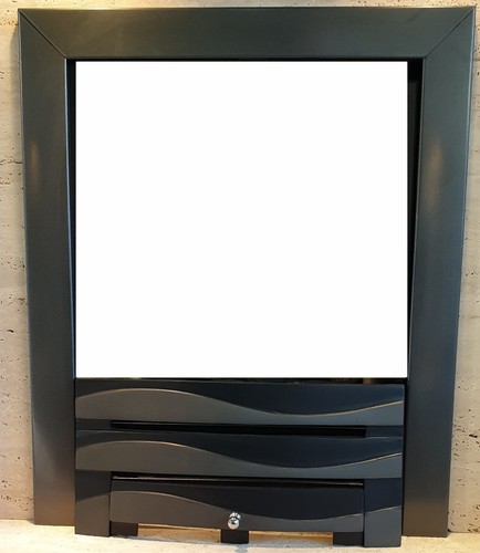 Replacement gas fire - fire, black