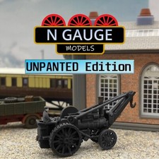 UNPAINTED - N Scale Gauge 1:148 Crane Engine & Figure! (Swan Neck Dock 1:160)