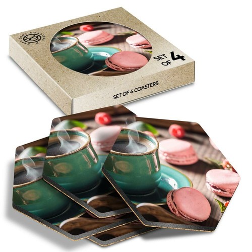 Hexagon coasters coffee - x,