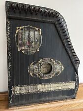 Antique Wooden Painted Floral Decoration Guitarr Zither Harp - F.O.R.M 