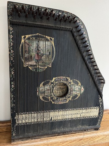 Antique wooden painted - wooden, floral