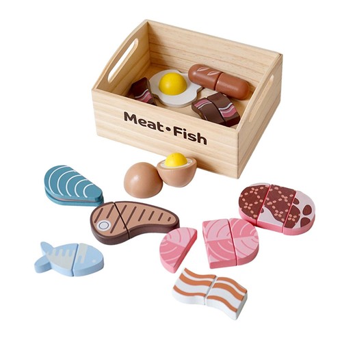 Wooden play food set - play,