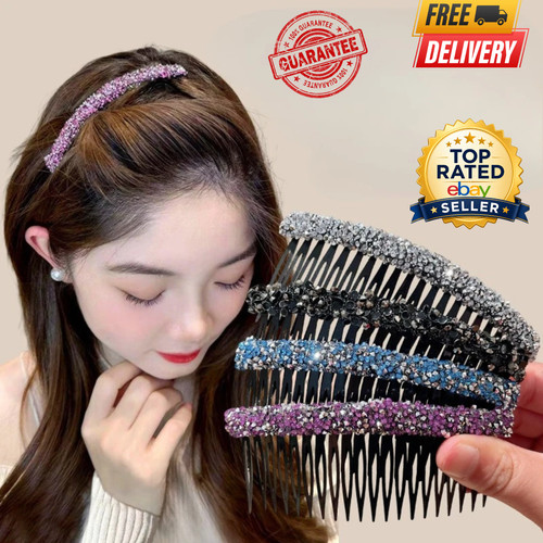 Rhinestone hair combs plastic - hair,