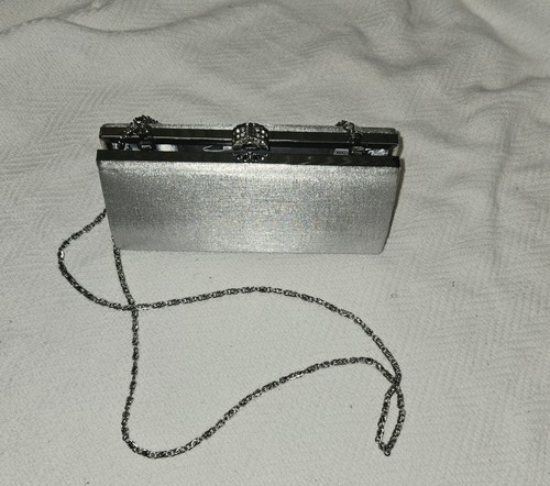 Silver glitter clutch evening - glitter,