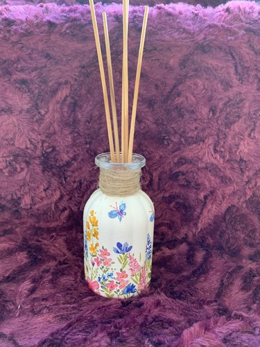 Hand painted decoupage - , ribbed