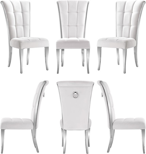 Luxury white dining - dining, chairs
