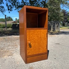 Vintage Maple Bedside Table Art Deco Style Pot Cupboard Cabinet Nightstand