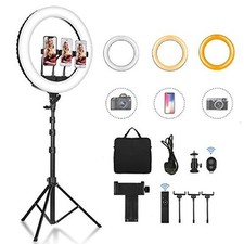 CXYP 18 inch LED Ring Light with Tripod Stand, 3200K-6000K Dimmable Selfie Ring