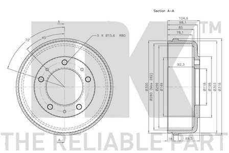 Genuine rear left brake - nk,