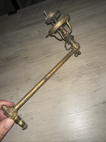 Antique brass ornate gas - ornate,