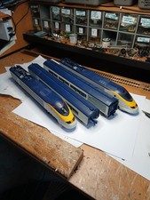 Hornby Later OO Eurostar Set Not Early HO Version. Good Condition