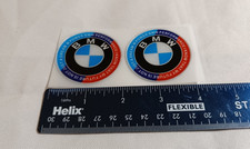 2x BMW Gel Decals Silver, Helmet & Motorbike Gel Stickers/Decals-FreeDelivery