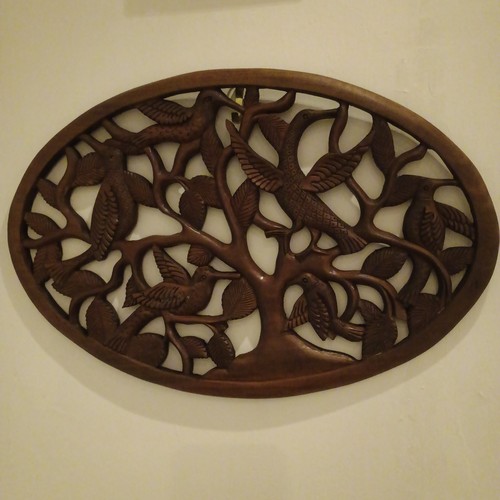 Hand carved wooden wall - hand-carved,