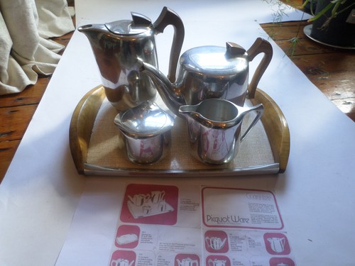 Picquot ware aluminium tea set