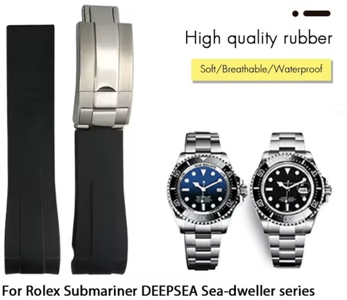 Rubber watch strap - rubber, rolex