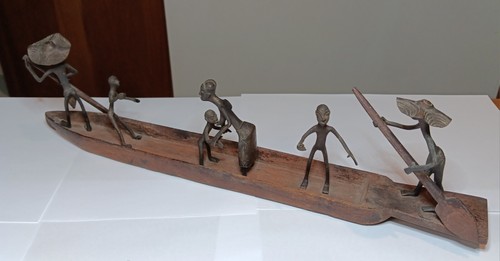 Dahomey boat bronze - dahomey, boat,
