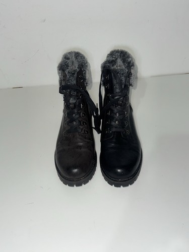 Black faux fur lined lace - faux,
