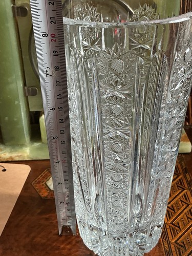 Crystal vase bohemian - vase, czech