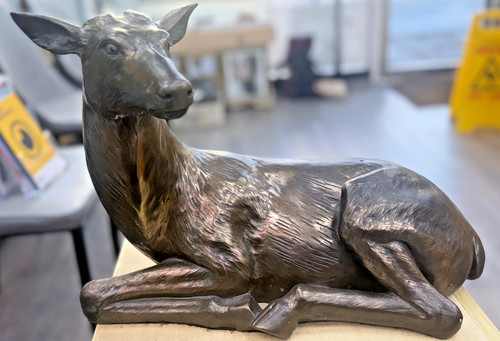Vintage reclining deer stag - vintage,