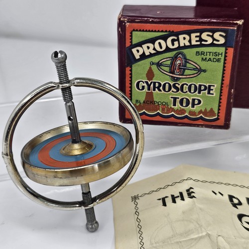 Vintage progress gyroscope top - gyroscope,
