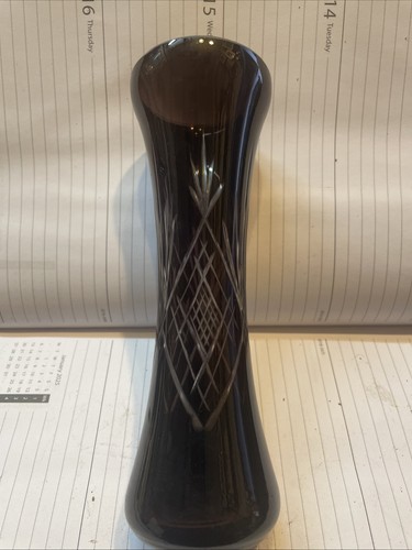 Bohemian cut glass vase - bohemian,