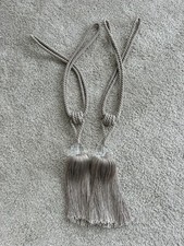 One Pair of Large Luxury Double Rope Ivory Cream Curtain Tie Backs