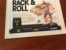 1988 VINTAGE 5.5X8 PRINT AD FOR RACK & ROLL R2DU GUITAR EFFECTS DUAL RAT RACK