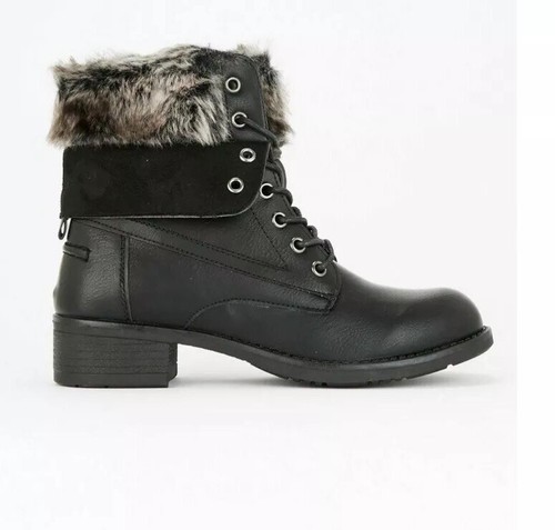 Wallis black faux fur - black,