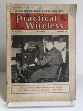 "Practical Wireless magazine: A Cathode-Ray Oscilloscope" November 1945 FREE P/P
