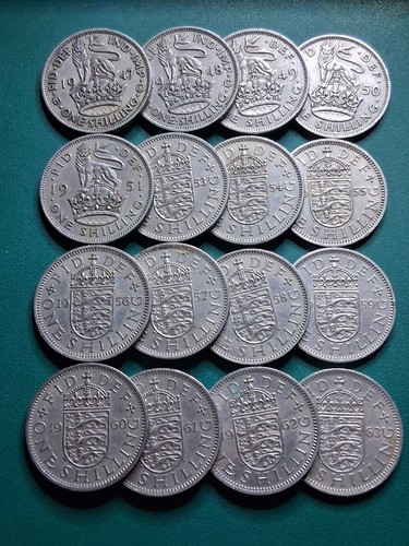 1947 1963 shillings set - -,