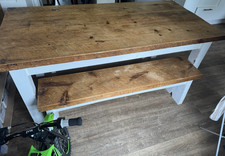 Solid oak  Wood Dining Table