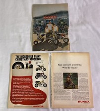 1970s Honda Motorcycle Mini Bikes Magazine Print Ads Lot Of 3