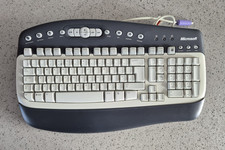 Preowned Vintage Old School Retro Microsoft Multimedia Computer Keyboard