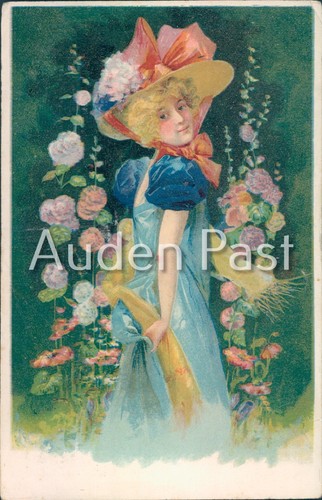 Edwardian lady portrait floral - edwardian,