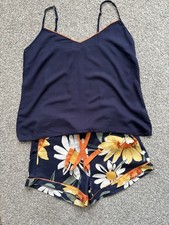 BNWOT Floral Short Pyjama Set By Cyberjammies. Top Size 12 Shirts Size 10